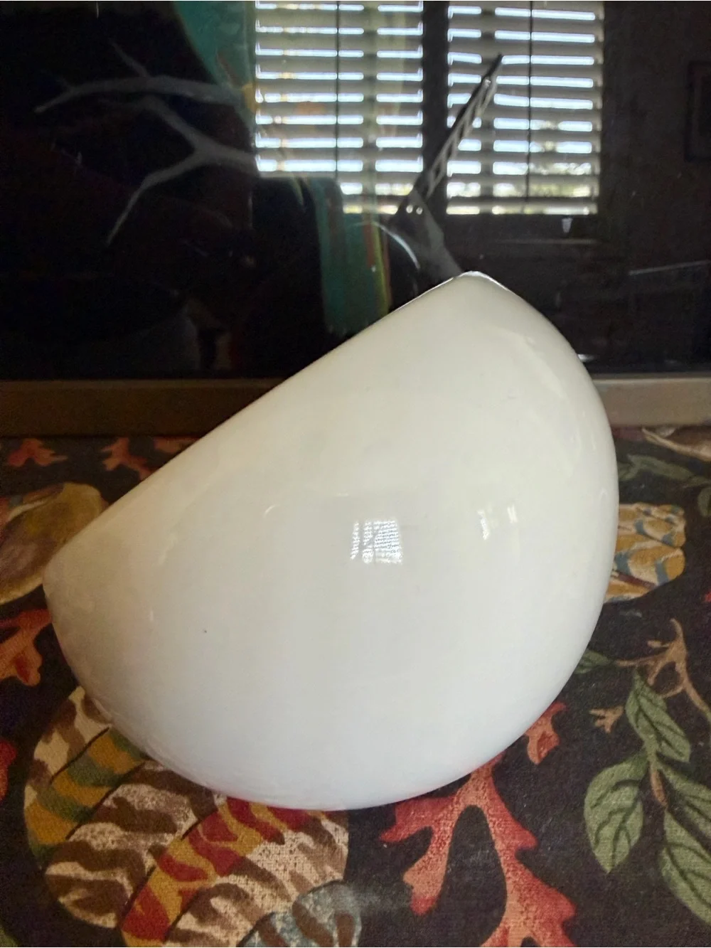White Ceramic Orb Container/Planter - Modern Home Accents